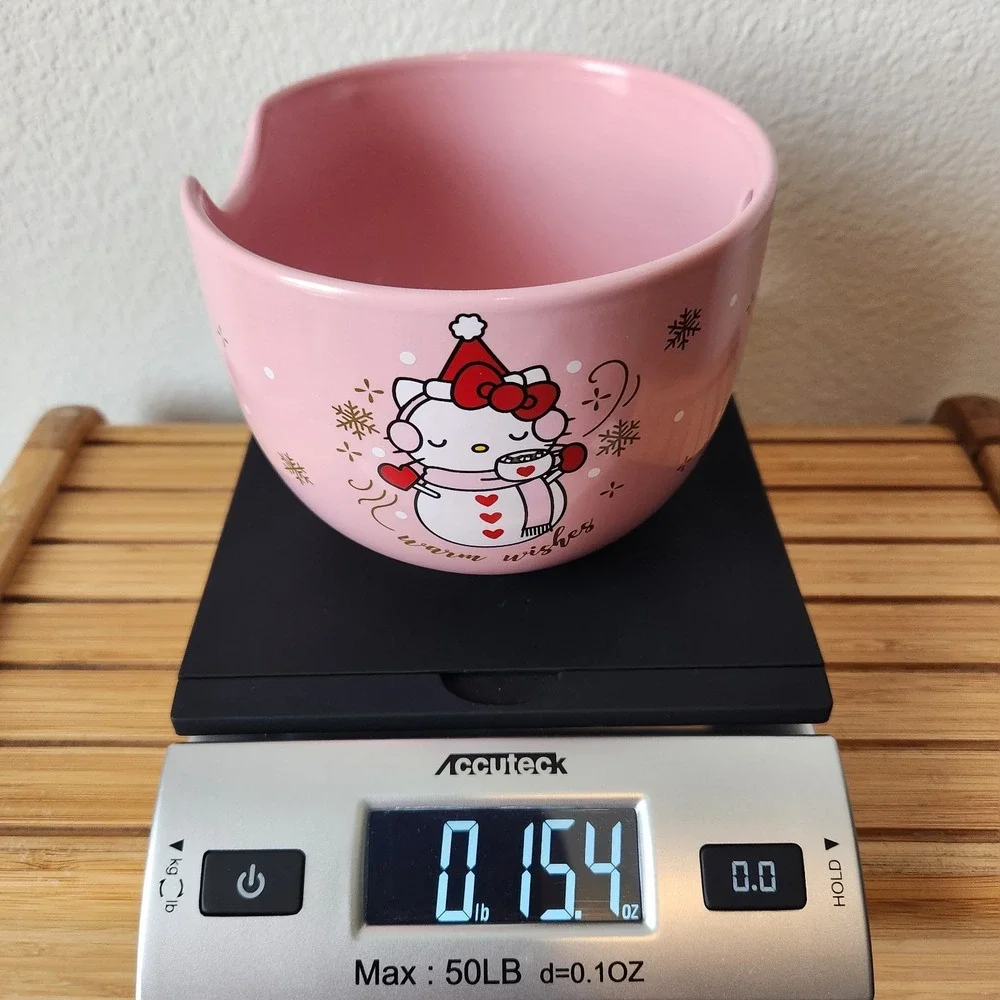 Sanrio 2024 Hello Kitty Christmas Pink Snow Ramen Noodle Large Bowl Warm‎ Wishes